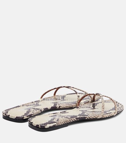 Mules Biarritz en cuir façon serpent - Paris Texas - Modalova
