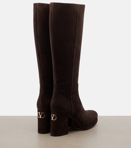 Bottes Fawcette VLogo en daim - Valentino Garavani - Modalova