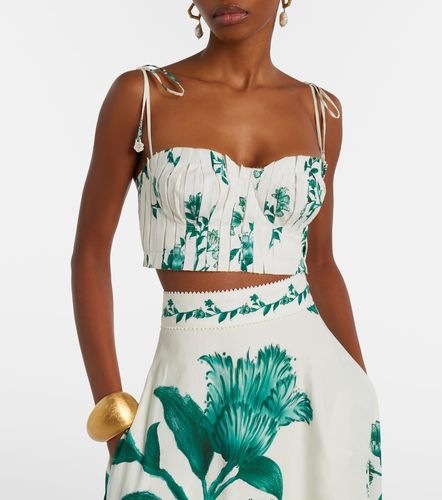 Top court Moringa en coton à fleurs - Agua by Agua Bendita - Modalova