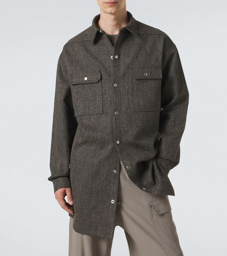 Surchemise oversize en laine et lin mélangés - Rick Owens - Modalova