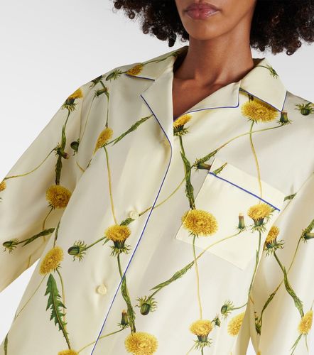 Chemise de pyjama en soie à fleurs - Burberry - Modalova