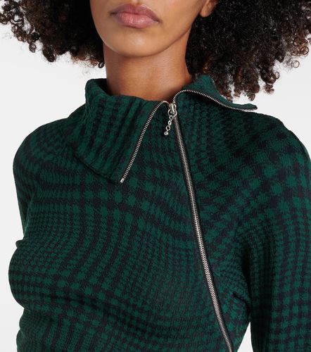 Robe midi Check en laine mélangée - Burberry - Modalova