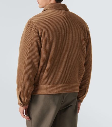 Veste en velours côtelé de laine et cachemire - Giorgio Armani - Modalova