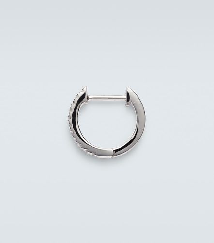 Boucle d'oreille unique en or blanc 14 ct et diamants - Mateo - Modalova