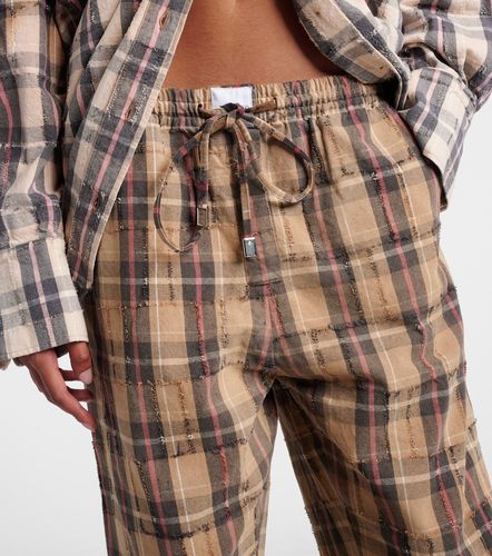 Pantalon cargo en coton à carreaux - The Attico - Modalova