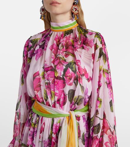 Cafetan en soie à fleurs - Dolce&Gabbana - Modalova