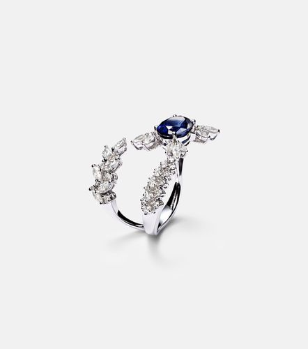 Bague Reign Supreme en or blanc 18 ct, diamants et saphir - Yeprem - Modalova
