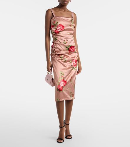 Dolce&Gabbana Robe midi à fleurs - Dolce&Gabbana - Modalova