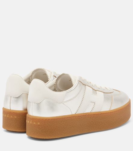Baskets compensées H698 en cuir métallisé - Hogan - Modalova