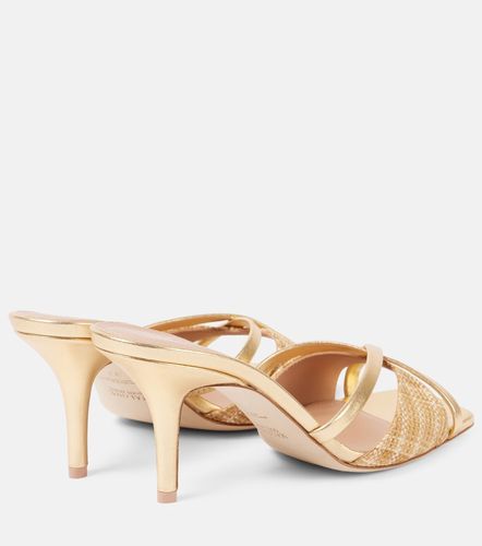 Mules Penn 70 en raphia et cuir - Malone Souliers - Modalova