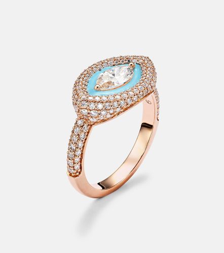 Bague Marquise Eye en or rose 18 ct et diamants - Kamyen - Modalova