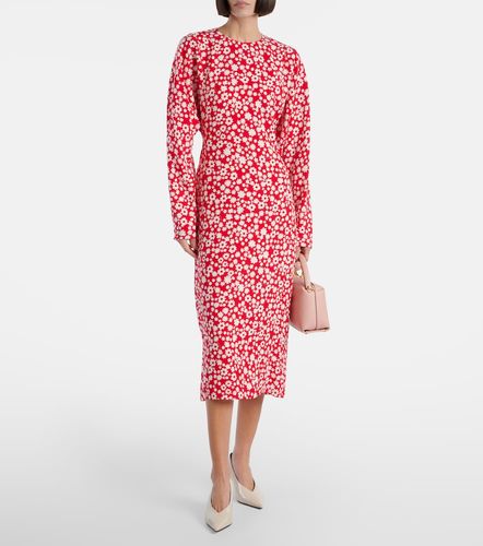 Marni Robe midi en satin à fleurs - Marni - Modalova