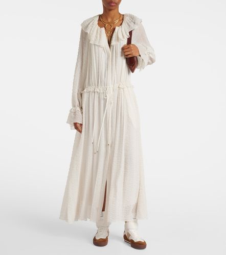Chloé Robe longue en crêpe de soie mélangée - Chloe - Modalova