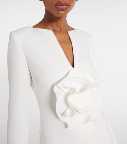 Robe longue en cady à fleurs - Roland Mouret - Modalova