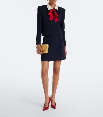 Mini-jupe en crêpe de laine vierge - Valentino - Modalova