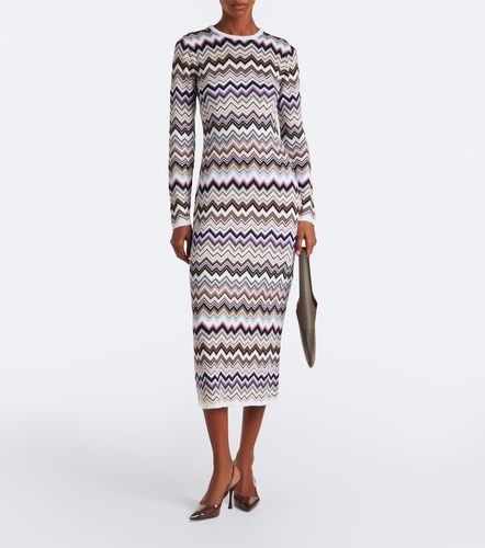 Robe midi Zigzag en laine mélangée - Missoni - Modalova