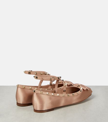 Ballerines Rockstud en satin - Valentino Garavani - Modalova