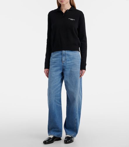 Polo en laine et cachemire à logo - Givenchy - Modalova