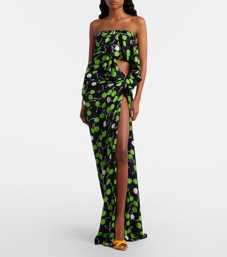 Robe longue imprimée en soie - Saint Laurent - Modalova