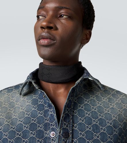 Mouchoir de poche GG en coton et soie - Gucci - Modalova