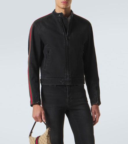 Veste blouson Web Stripe en denim - Gucci - Modalova