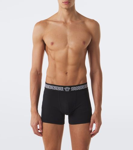 Set de deux boxers Greca Border en coton mélangé - Versace - Modalova