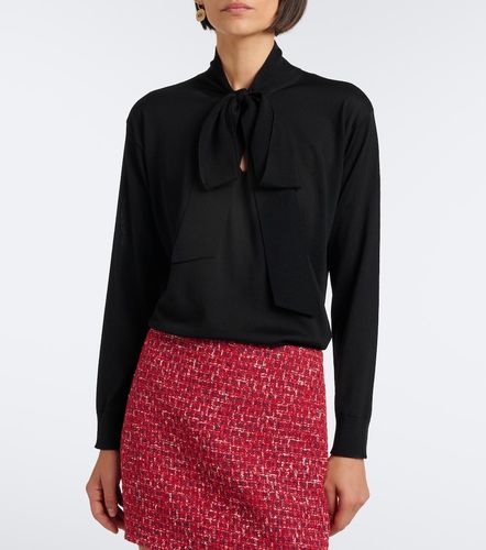 Pull en laine à col lavallière - Valentino - Modalova