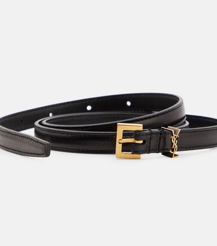 Ceinture fine Cassandre en cuir - Saint Laurent - Modalova