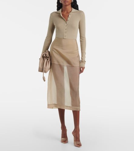 Jupe midi Peri en soie mélangée - The Frankie Shop - Modalova