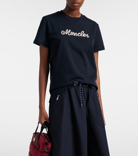 T-shirt en jersey de coton à logo - Moncler - Modalova