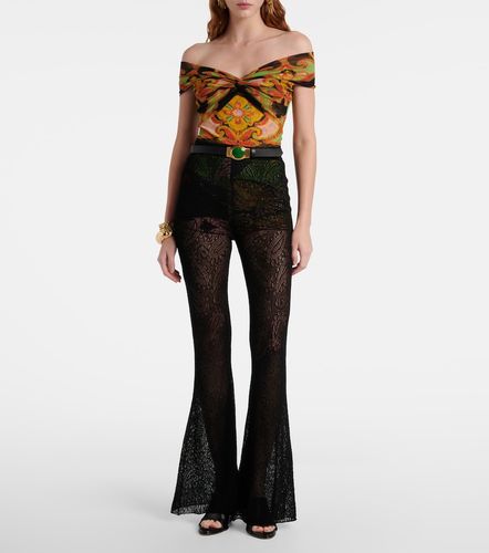 Pantalon évasé en dentelle de coton - Etro - Modalova