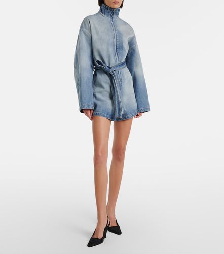 Alaïa Combi-short en denim de coton - Alaia - Modalova