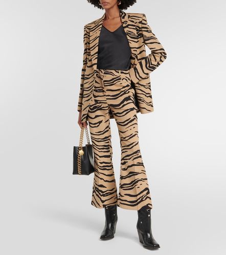 Pantalon évasé imprimé en laine mélangée - Stella McCartney - Modalova