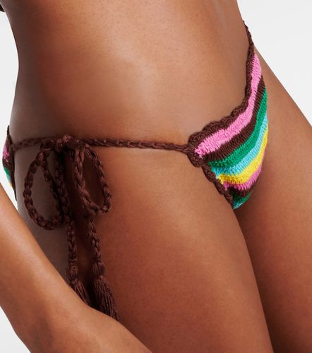 Culotte de bikini en crochet à rayures - Anna Kosturova - Modalova