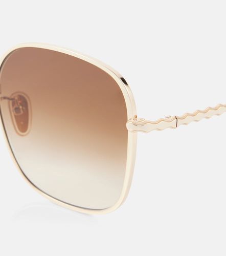 Chloé Lunettes de soleil carrées festonnées - Chloe - Modalova