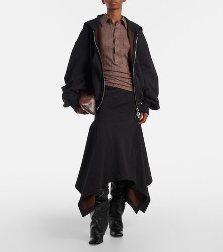 Jupe midi asymétrique en coton - The Attico - Modalova