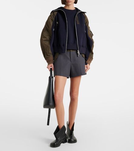 Veste à capuche en coton mélangé et sergé - Sacai - Modalova