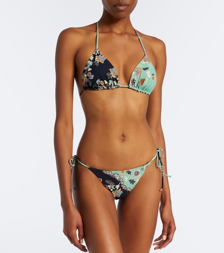 Haut de bikini triangle à fleurs - Roberto Cavalli - Modalova