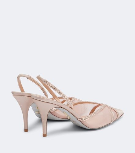 Escarpins slingback en satin - Rene Caovilla - Modalova