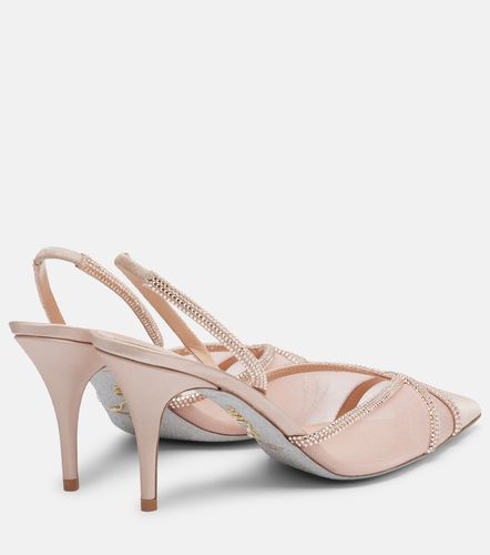 Escarpins slingback en satin - Rene Caovilla - Modalova