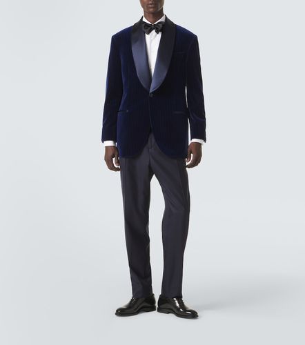 Pantalon droit en laine et soie - Brunello Cucinelli - Modalova