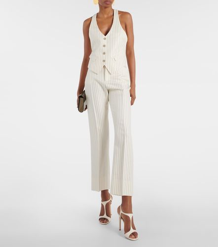 Pantalon droit Wallis en laine et soie mélangées à rayures - Tom Ford - Modalova