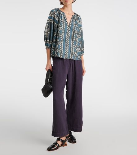 Blouse Dayana en coton et soie à imprimé - Velvet - Modalova
