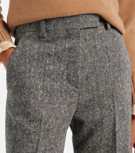 Pantalon ample à taille haute en laine mélangée - Valentino - Modalova