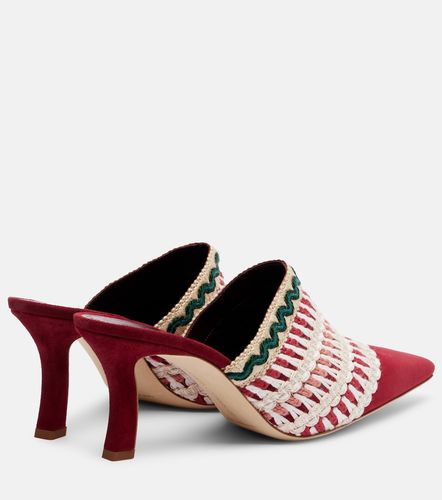 Mules Alo 70 brodées en daim - Manolo Blahnik - Modalova