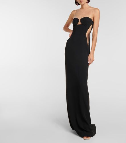 Robe longue en crêpe à résille - Stella McCartney - Modalova