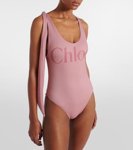 Chloé Maillot de bain noué à logo - Chloe - Modalova
