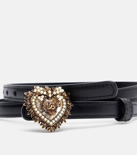 Ceinture Devotion en cuir à ornements - Dolce&Gabbana - Modalova