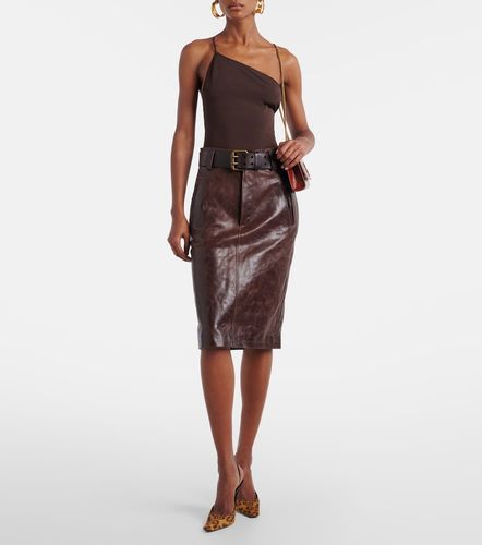 Body asymétrique en satin - Saint Laurent - Modalova