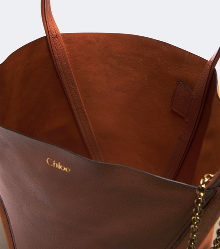 Chloé Cabas Spin Medium en cuir et daim - Chloe - Modalova